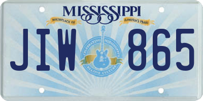 MS license plate JIW865