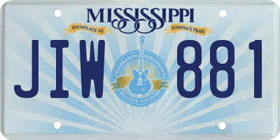 MS license plate JIW881