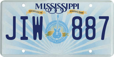 MS license plate JIW887