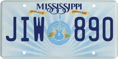 MS license plate JIW890