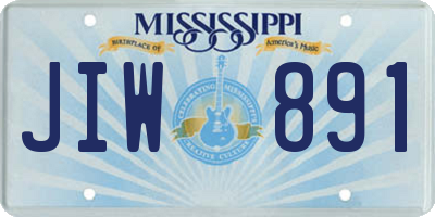 MS license plate JIW891