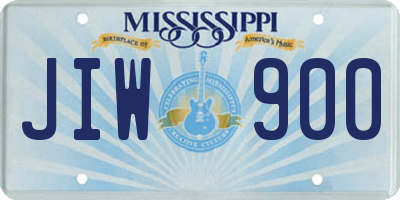 MS license plate JIW900