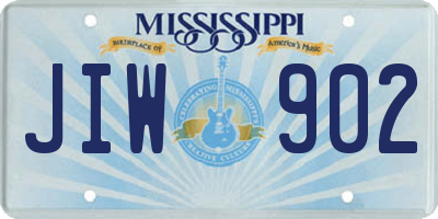 MS license plate JIW902