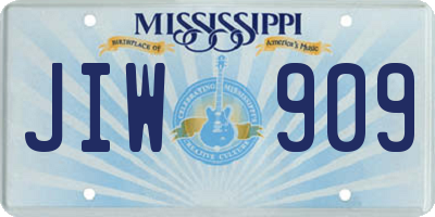 MS license plate JIW909