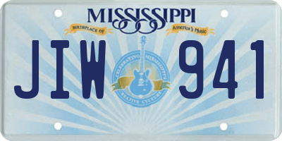 MS license plate JIW941