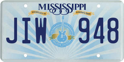 MS license plate JIW948