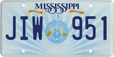 MS license plate JIW951