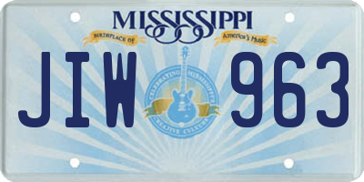 MS license plate JIW963