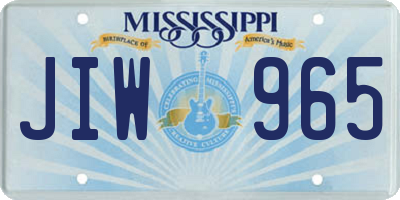 MS license plate JIW965