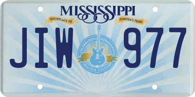 MS license plate JIW977