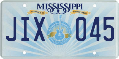 MS license plate JIX045
