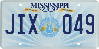 MS license plate JIX049