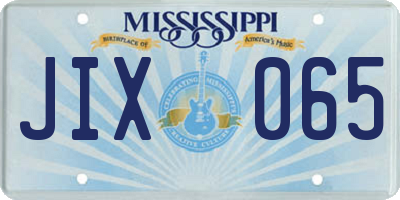 MS license plate JIX065