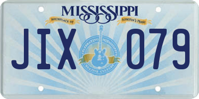 MS license plate JIX079