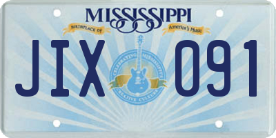 MS license plate JIX091