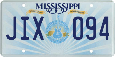 MS license plate JIX094