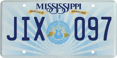 MS license plate JIX097
