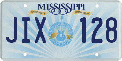 MS license plate JIX128