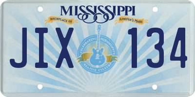 MS license plate JIX134