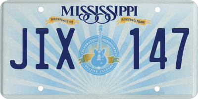 MS license plate JIX147