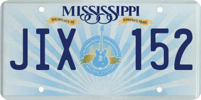 MS license plate JIX152