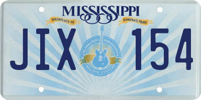 MS license plate JIX154