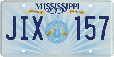 MS license plate JIX157