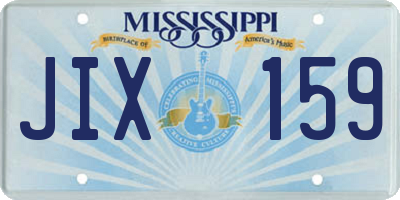 MS license plate JIX159
