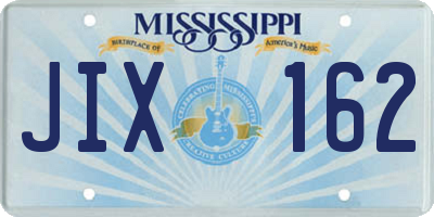 MS license plate JIX162