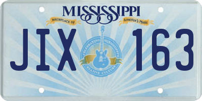 MS license plate JIX163