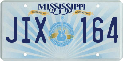 MS license plate JIX164