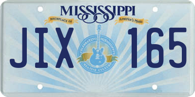 MS license plate JIX165