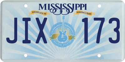 MS license plate JIX173