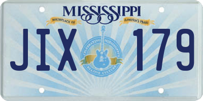 MS license plate JIX179