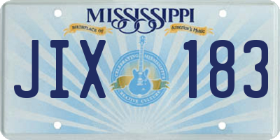 MS license plate JIX183