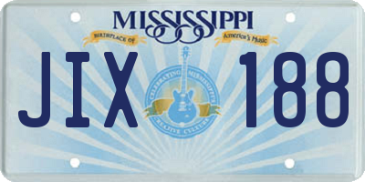 MS license plate JIX188
