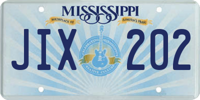 MS license plate JIX202