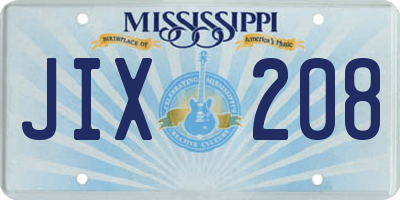 MS license plate JIX208