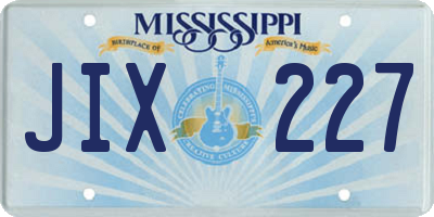 MS license plate JIX227