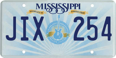 MS license plate JIX254
