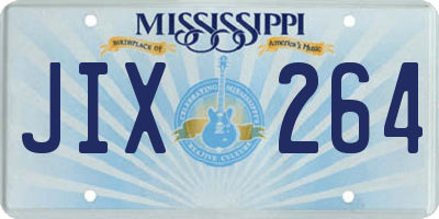 MS license plate JIX264