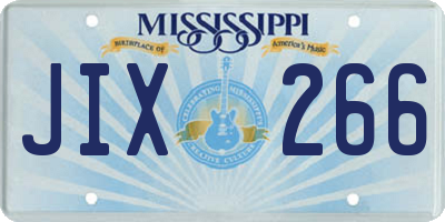MS license plate JIX266