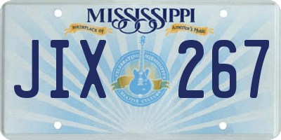 MS license plate JIX267