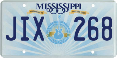 MS license plate JIX268
