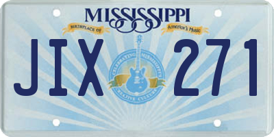 MS license plate JIX271