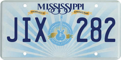 MS license plate JIX282