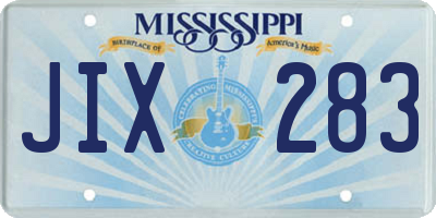 MS license plate JIX283