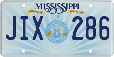 MS license plate JIX286