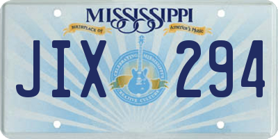 MS license plate JIX294