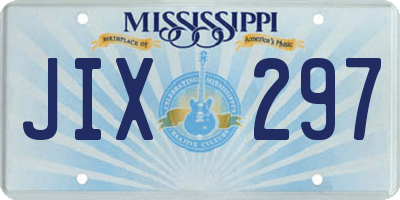 MS license plate JIX297